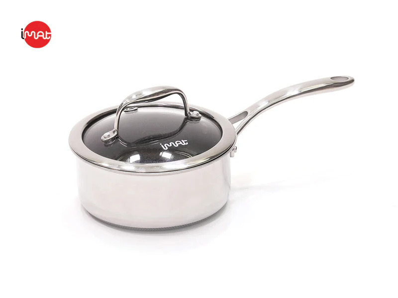Hàng chính hãng: Nồi inox chống dính iMAT Hybrid các size 16|18|22|26cm. Dùng để nấu, kho, chiên...