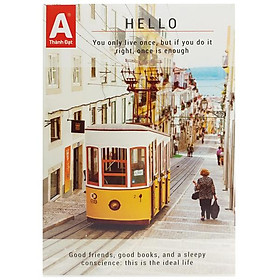 Tập Sinh Viên 4 Ly Ngang 96 Trang 70gsm - Thành Đạt - Hello (Mẫu Màu Giao Ngẫu Nhiên)