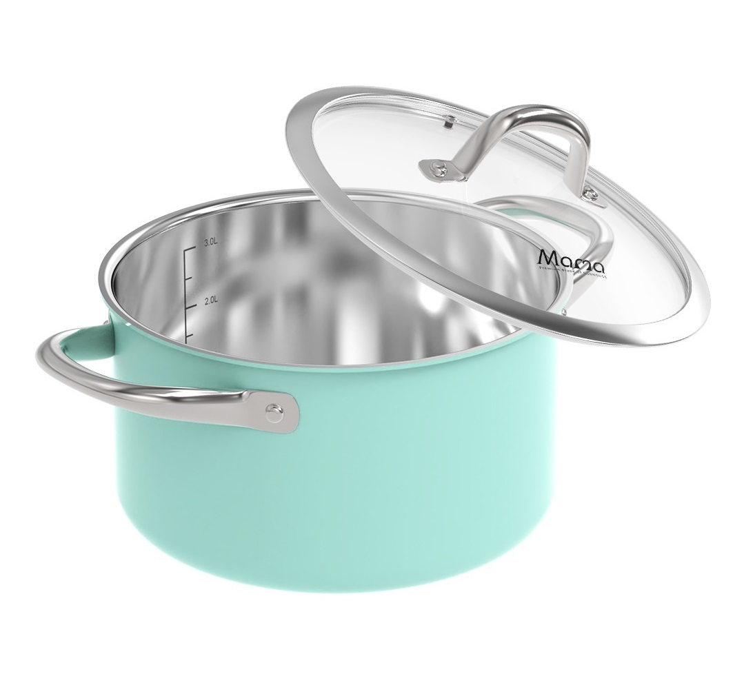 Bộ Nồi Inox 304 Liền Đáy Sunhouse Mama SHG702 - Hàng Chính Hãng