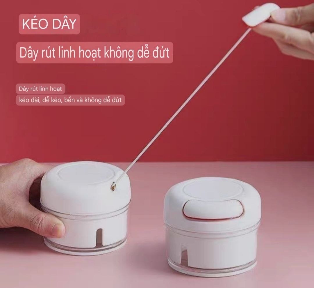 MÁY XAY TỎI GIA VỊ KÉO DÂY MINI THÔNG MINH