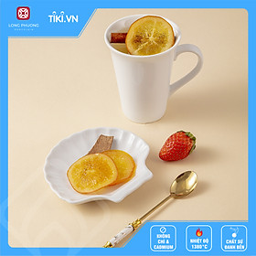 Ca CF 3.5" trắng sứ Long Phương cao cấp Ly sứ miệng loe dáng cao 280ml