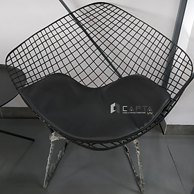 Ghế thư giãn màu đen DIAMOND 2 Nội thất Capta Ghế ngồi đọc sách có nệm PVC thép sơn tĩnh điện màu đen