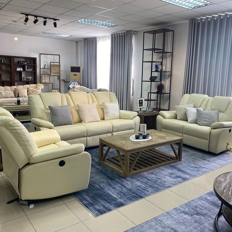 Ghế sofa đôi ngã lưng thư giãn bằng điện sang trọng SMLIFE Jonathan E2 | D157 x R96 x C99cm | nâng hạ lưng ghế