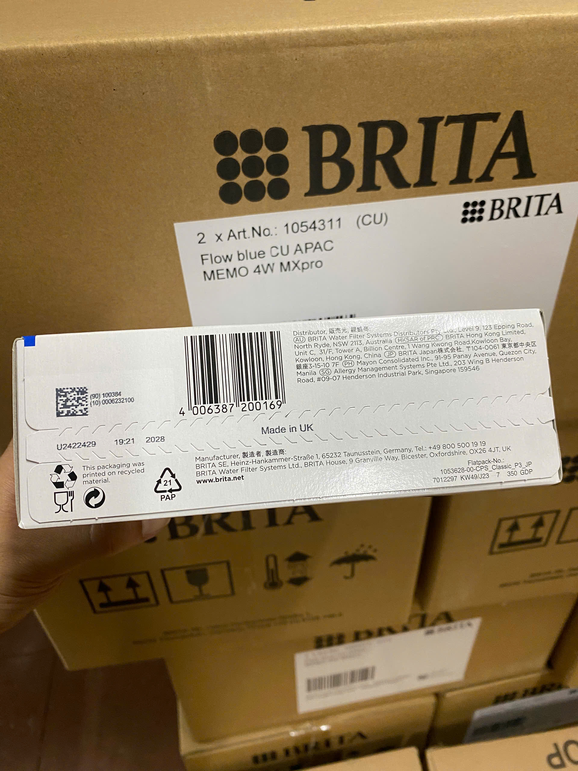 Hộp 3 lõi lọc dài thay thế Brita CLASSIC