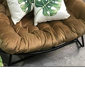 Hàng Cao Cấp Ghế lười bập bênh nệm vuông thư giãn, đọc sách Papasan khung sắt mây nhựa  - Giá Tại Xưởng