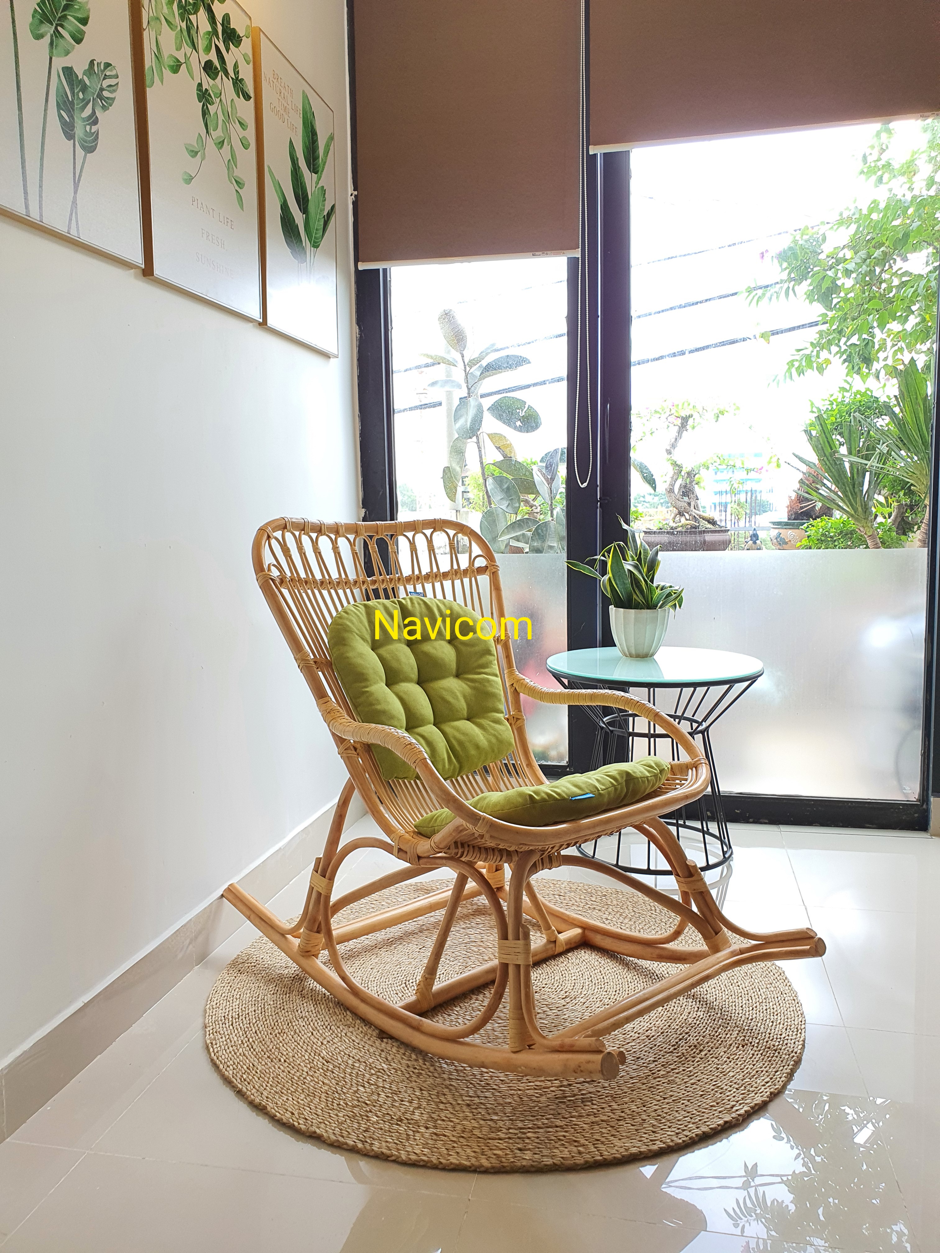 Ghế đọc sách mây tư nhiên (kèm nệm)