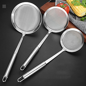 Vợt lưới lọc cặn cho dầu ăn và vớt bọt loại xịn inox 304 không hoen gỉ cao cấp