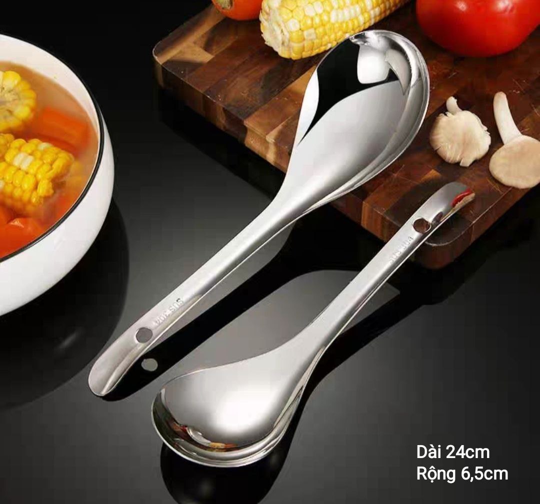 Vá Múc Cơm Inox - Muỗng muôi múc cơm, bới xới cơm. Dụng cụ nhà bếp thiết yếu mọi gia đình. Vá cơm INOX dễ sử dụng, vệ sinh AN TOÀN CHO SỨC KHOẺ
