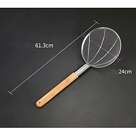 Vợt Lưới Rổ Lọc Thức Ăn Đa Chức Năng Cho Nhà Bếp .nhà hàng . khách sạn . Vá Sạn Vợt INOX SUS304 có 3 cỡ 24/26/28cm