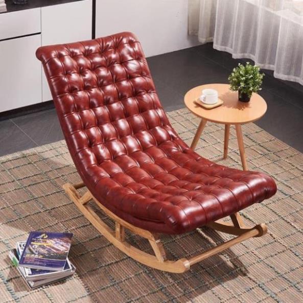 Hàng HOT GIÁ SỈ Ghế thư giãn bập bênh khung gỗ sồi