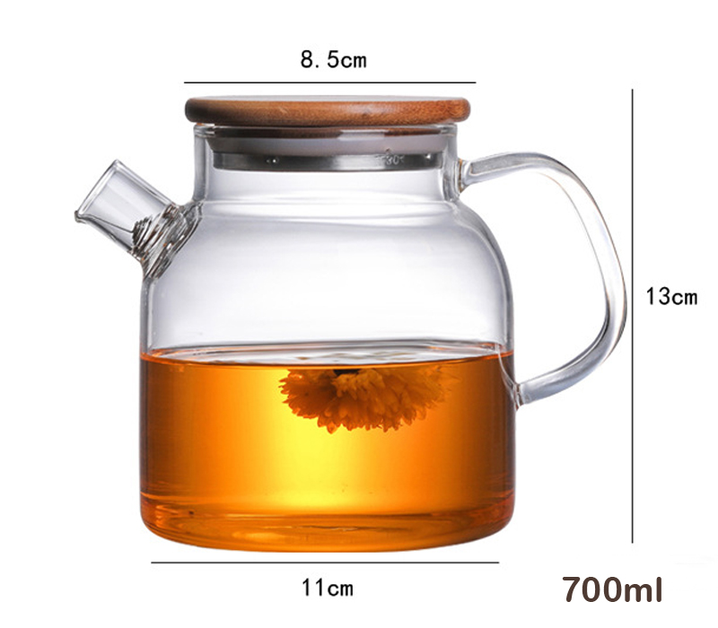 Bình pha trà thủy tinh chịu nhiệt 600ml, 700ml, 1000ml