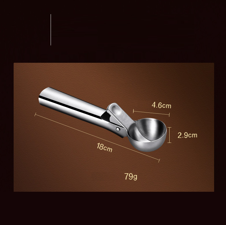 Dụng cụ múc kem, và trái cây inox - 18cm, 79g