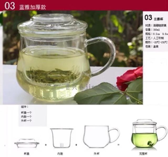 Ca trà thuỷ tinh chịu nhiệt 300ml