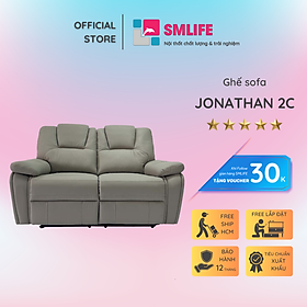 Ghế sofa đôi ngã lưng thư giãn sang trọng SMLIFE Jonathan 2C | D157 x R96 x C99cm | nâng hạ lưng ghế