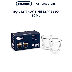 [Hàng chính hãng] Bộ 2 ly thủy tinh espresso DeLonghi (90ml)