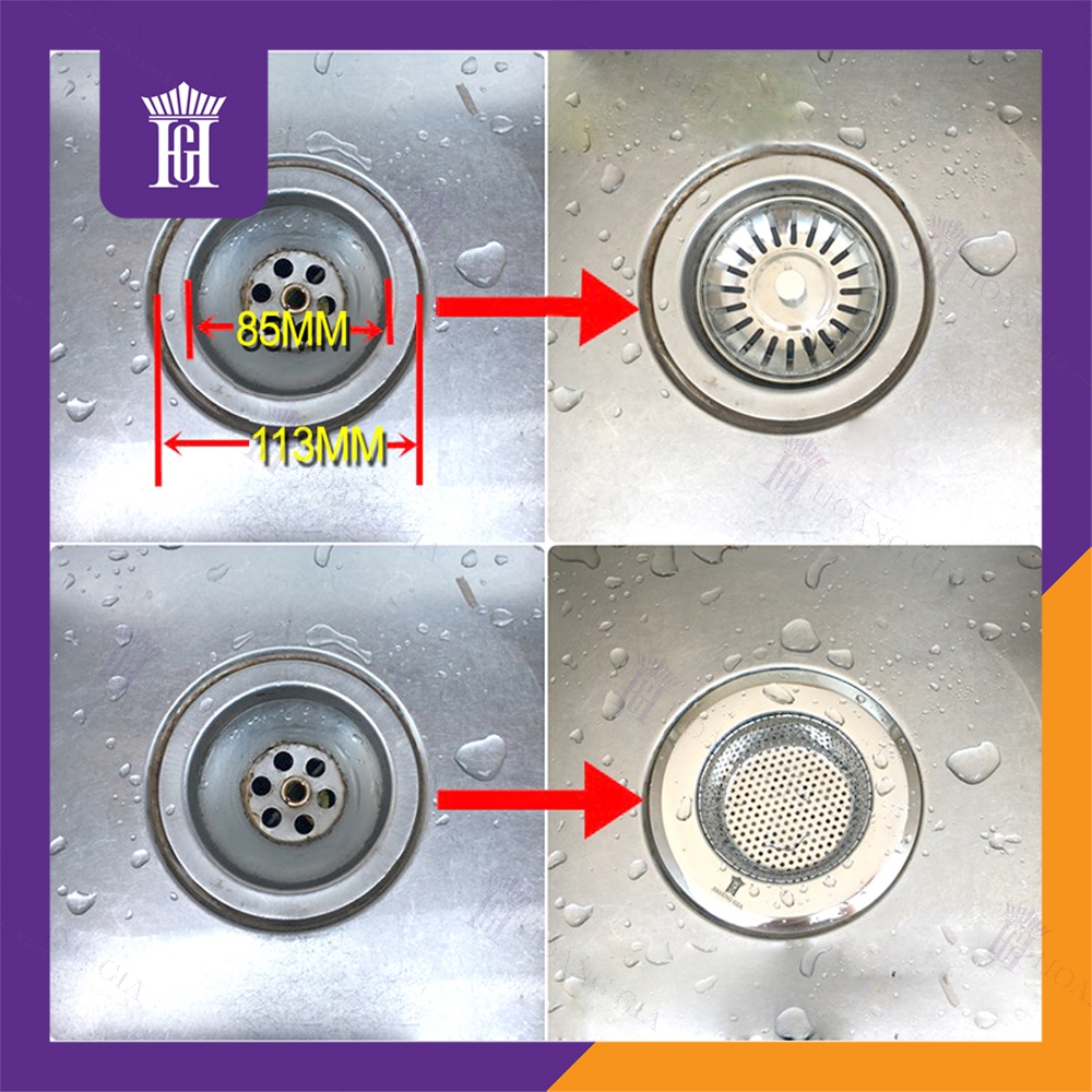 Lọc Rác Inox Bồn Rửa Chén Size L 11.3cm Chặn Rác Inox Chậu Rửa Bát Hoàng Gia Haodex Inox 201 Siêu Bền 2 Mặt Mạ Bóng Chất Lượng Cao – Hàng Nhập Khẩu.