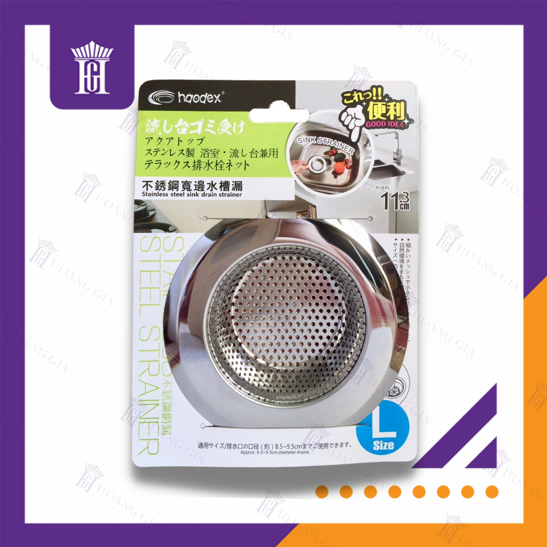 Lọc Rác Inox Bồn Rửa Chén Size L 11.3cm Chặn Rác Inox Chậu Rửa Bát Hoàng Gia Haodex Inox 201 Siêu Bền 2 Mặt Mạ Bóng Chất Lượng Cao – Hàng Nhập Khẩu.