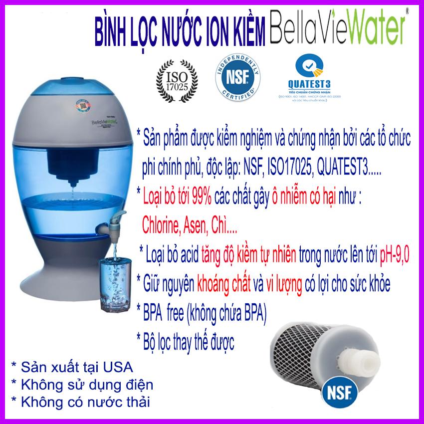 Bình Lọc Nước Ion Kiềm BellaVie Water