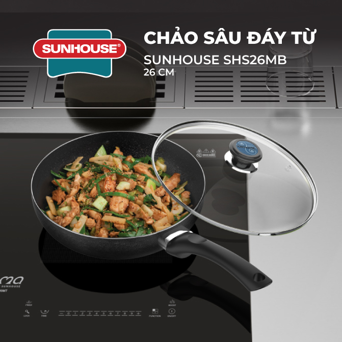 Chảo sâu vân đá Stone Pro SUNHOUSE SHSME