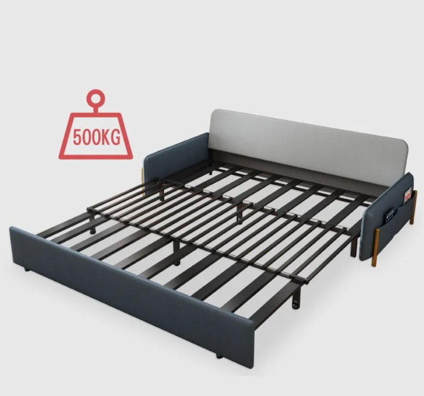 Sofa giường đa năng hộc kéo HGK- 02 ngăn chứa đồ tiện dụng Juno Sofa KT 1m8 phối màu xám xanh