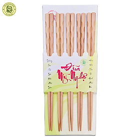 Bộ 5 Đôi Đũa Gỗ Cà Chít 3 Khuyết Tự Nhiên Mỹ Nghệ -  Đồ Dùng Nhà Bếp Thương Hiệu Trường Sơn