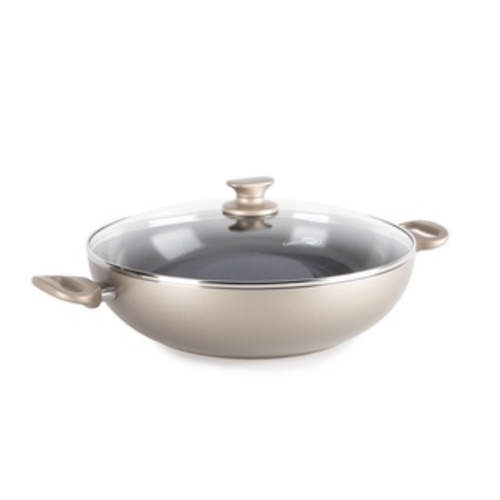 Chảo chống dính ceramic cao cấp GreenPan Cam.Bronze 32cm sâu có nắp - 675976