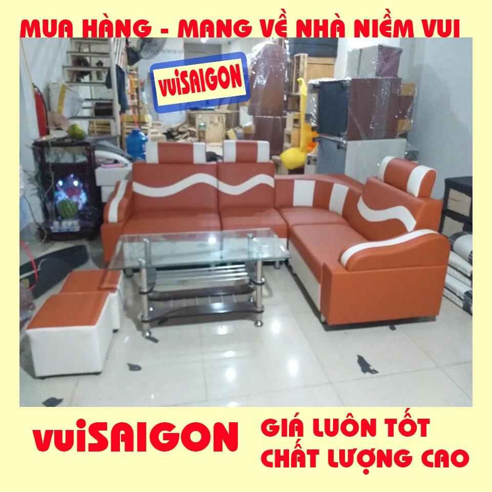Ghế sopha nệm mút chữ L , tặng 1 bàn và 2 đôn . Mẫu mã hiện đại trẻ trung, phù hợp mọi gia đình. Giá gốc tại xưởng
