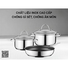 Bộ nồi inox Bosch HEZ9SE030 3 món
