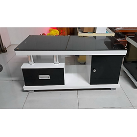 Bàn trà 2 hộc mặt kính Juno Sofa 50 x 100 cm x cao 45 cm