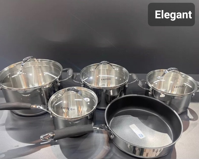 Bộ nồi chảo từ 5 món Faster Elegant cao cấp Hàng chính hãng