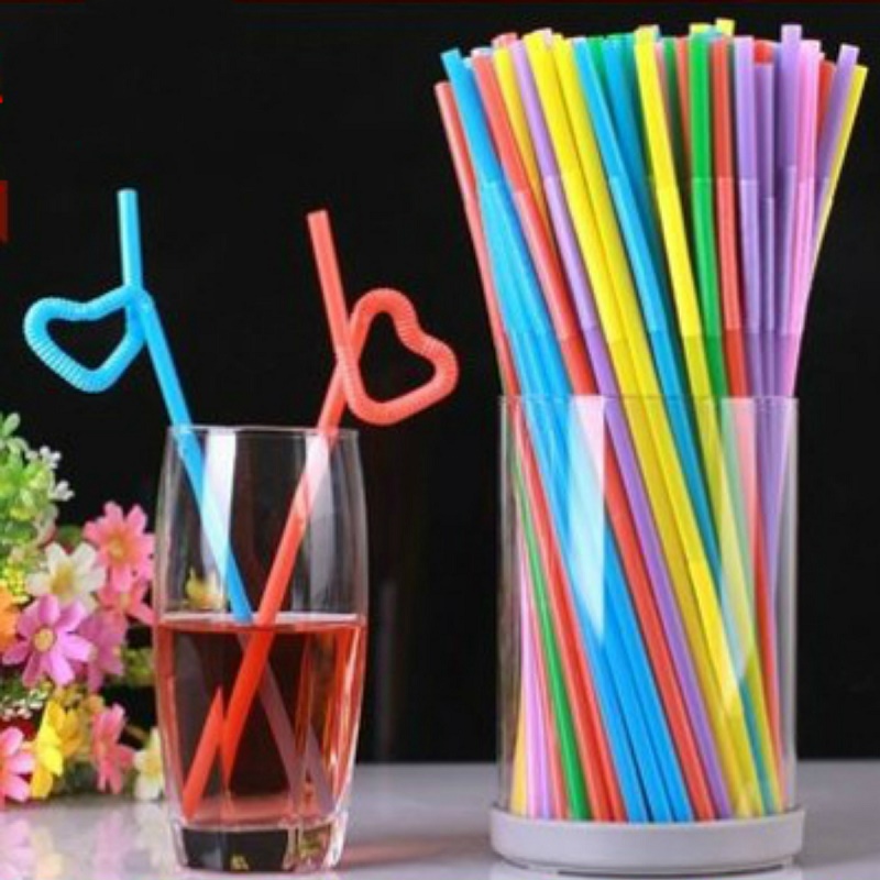 Set 100 chiếc ống hút cao cấp Nhật Bản Flexible Straw φ6mmx21cm nhựa PP cao cấp không mùi, an toàn cho người sử dụng