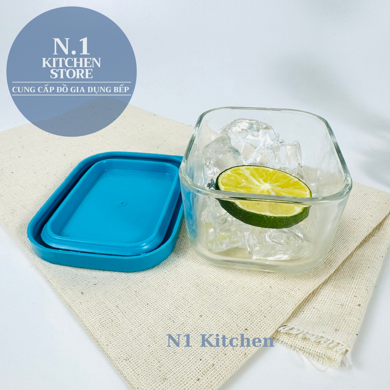 Hộp thủy tinh trữ đông Frigoverre chữ nhật 7x10 cm - 150ml - Bormioli Rocco Ý - Hàng chính hãng