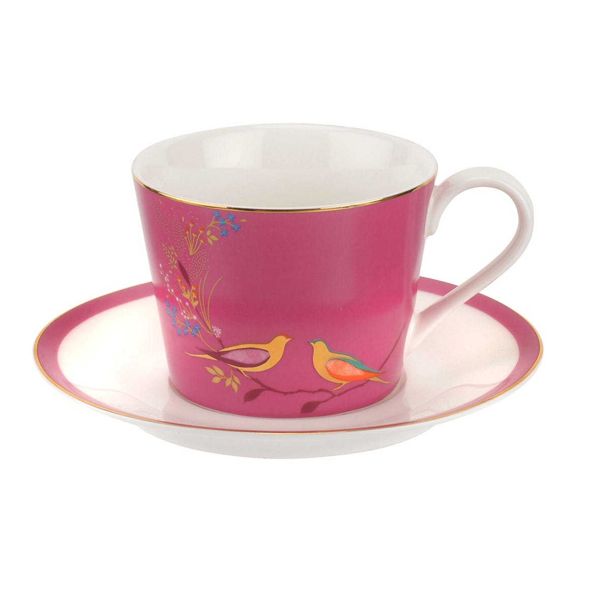 Portmeirion Sara Miller Chelsea set chén đĩa lót màu hồng Nhập khẩu Anh Quốc