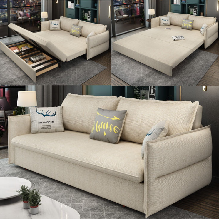 Sofa giường đa năng hộc kéo HGK-16 ngăn chứa đồ tiện dụng Tundo KT 1m8