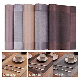 Combo 6 Tấm lót bàn ăn,LUXURY  tấm trải bàn ăn cách nhiệt sang chảnh sạch sẽ dễ vệ sinh KT 30x45cm