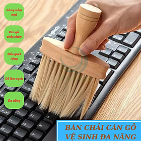 Cọ Gỗ Đa Năng Siêu Mềm -Bàn Chải Vệ Sinh Đa Dụng Cán Gỗ -Cây Cọ Vệ Sinh Góc Khuất & Khe Hẹp -Cọ Phủ Bụi Siêu Mịn Cán Gỗ