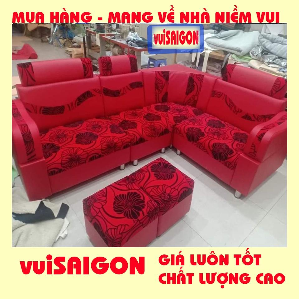 Ghế Sopha nệm mút góc L tặng 1 bàn và 2 ghế đôn, bền đẹp hiện đại , phù hợp mọi gia đình, giá tại xưởng