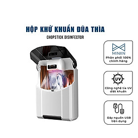 Hộp Sấy Và Khử Khuẩn Đũa Thìa Muỗng Thông Minh,  Có Nắp Đậy Cao Cấp Chống Côn Trùng, Kiến, Dán Tường Chắc Chắn- Hàng Loại 1 Chính Hãng MINIIN