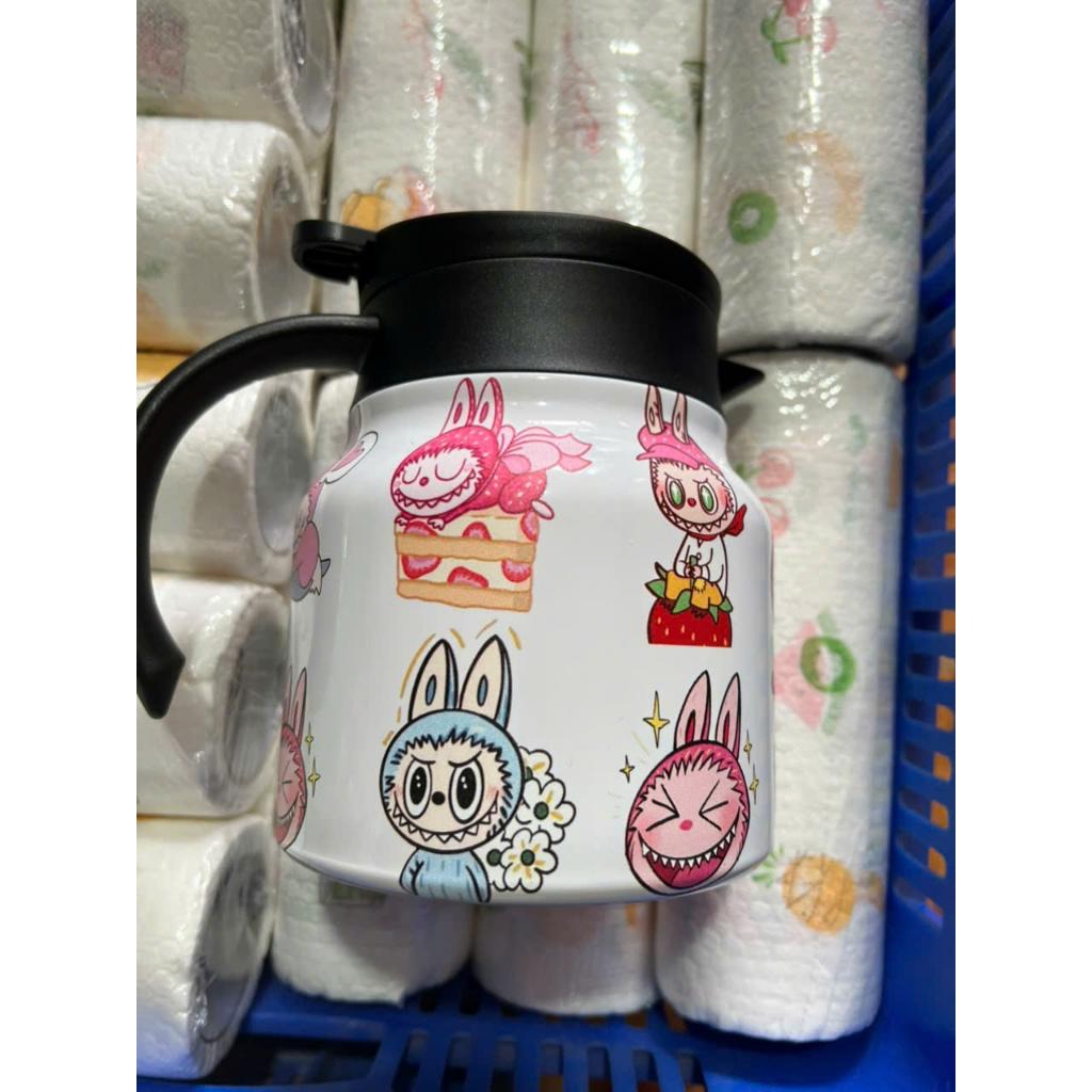 Ấm pha trà giữ nhiệt inox 800ml Linh Chi Bedding họa tiết LaBuBu hình ngộ nghĩnh đáng yêu cho bé