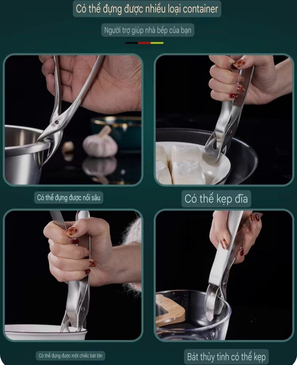 Dụng cụ kẹp bát đĩa chống nhiệt