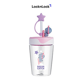 Ly nhựa LocknLock Dream Catcher ABF779 520ml có nắp đậy ống hút