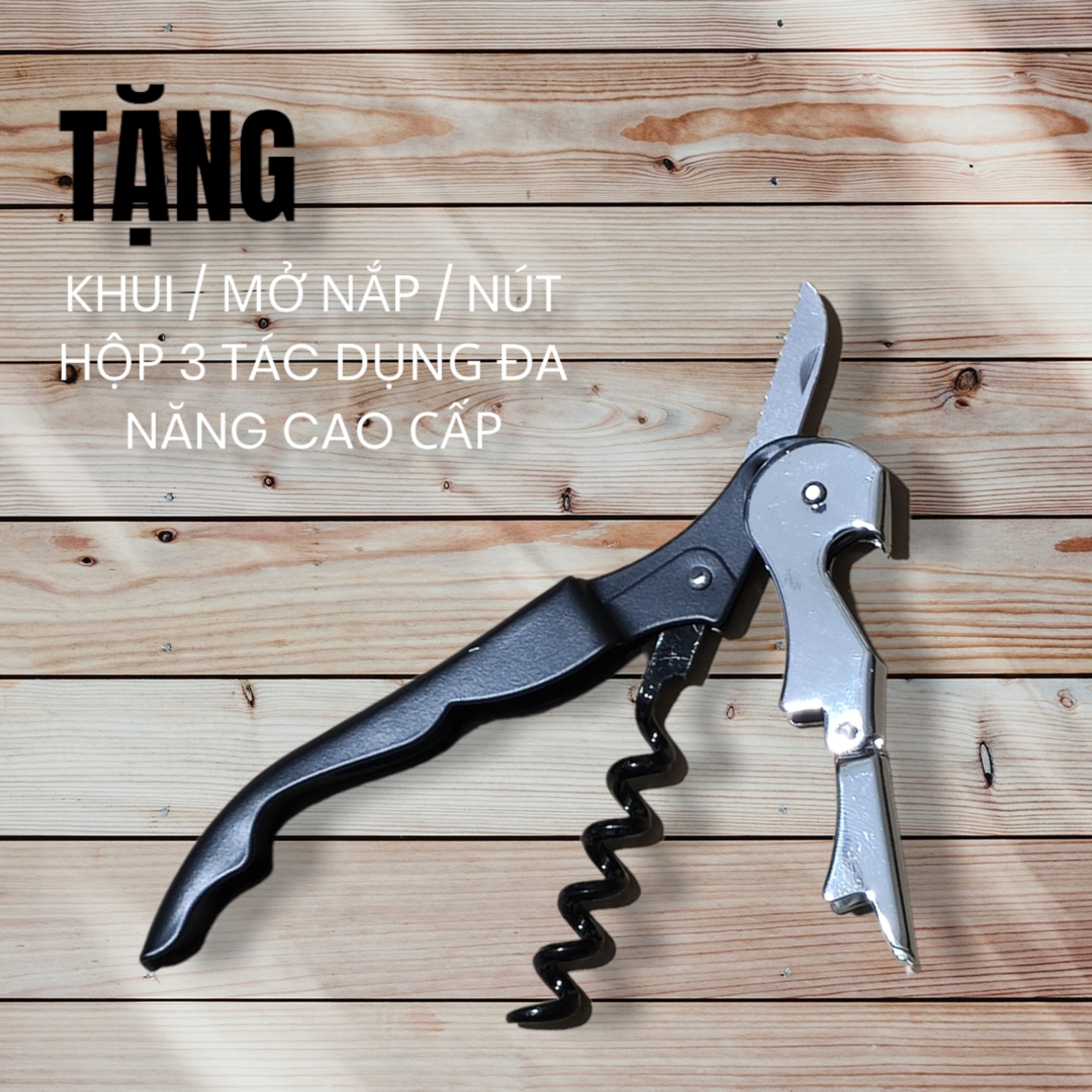 Kéo Hàn Quốc Nhà Bếp Kéo Cắt Gà Cắt Đồ Đa Năng Cao Cấp ( Tặng Khui Hộp 3 in 1 )