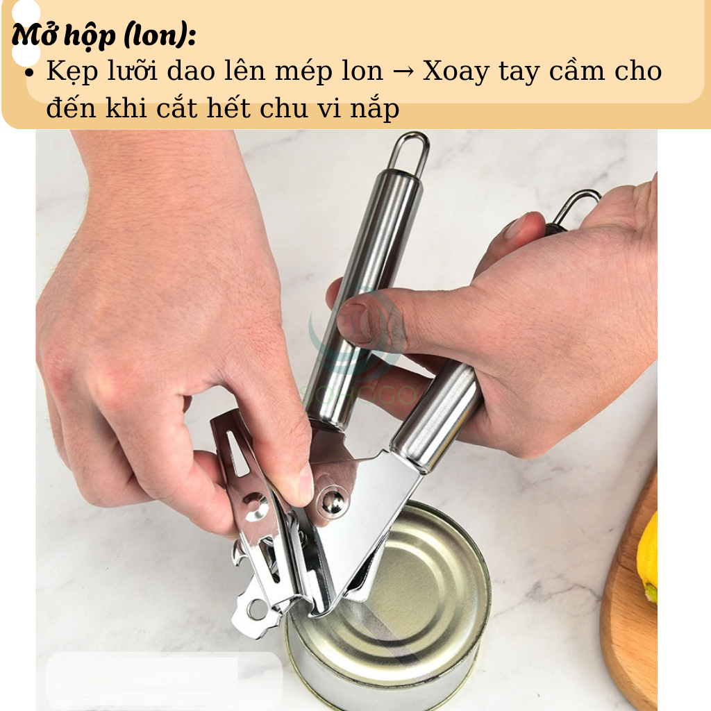 Dụng cụ mở hộp đa năng 3 trong 1- Kềm mở nắp lon inox cao cấp- Mở hộp, mở bia, mở nắp vặn tiện dụng- Dụng cụ khui đồ hộp thép không gỉ- Cần kẹp mở hộp đa năng tay cầm đôi
