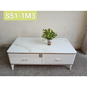 Bàn trà sofa Tundo mặt đá nhập khẩu vân xám