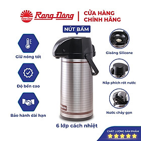 Phích đựng nước Rạng Đông nút bấm 2 lít Model: RD-2045ST3.E