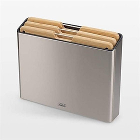Bộ 3 thớt Joseph Joseph Folio Steel Bamboo 60229 Hàng chính hãng