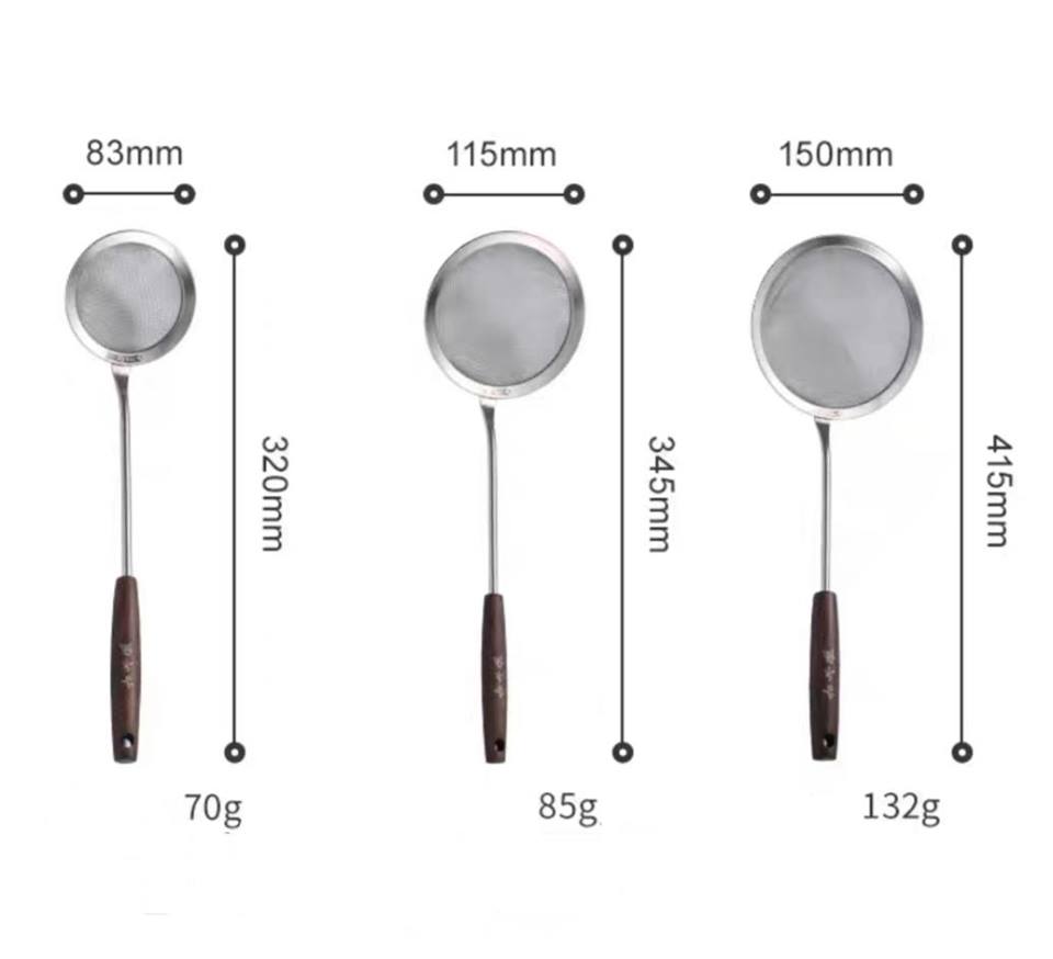 Bộ 3 vợt lưới rổ lọc cán vòng vợt lẩu 304