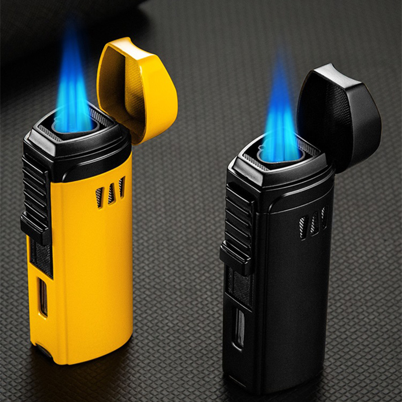 Vỏ Hột Quẹt Bật Lửa Khò 3 Tia H179A Có Đục Kiêm Giá Đỡ - Nhiều Màu