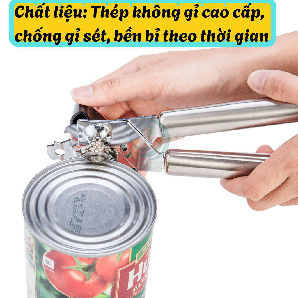Dụng cụ mở hộp đa năng 3 trong 1- Kềm mở nắp lon inox cao cấp- Mở hộp, mở bia, mở nắp vặn tiện dụng- Dụng cụ khui đồ hộp thép không gỉ- Cần kẹp mở hộp đa năng tay cầm đôi