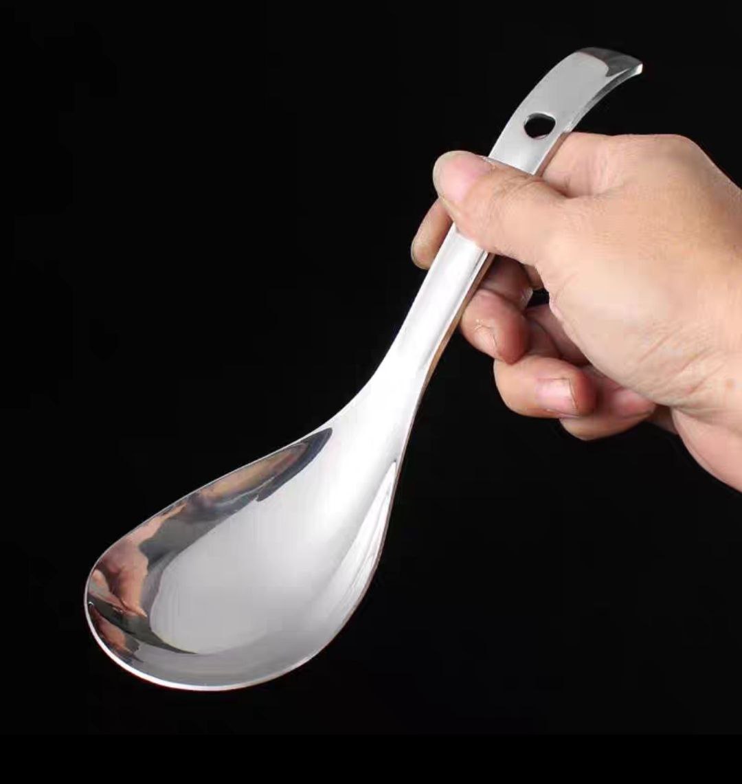 Vá Múc Cơm Inox - Muỗng muôi múc cơm, bới xới cơm. Dụng cụ nhà bếp thiết yếu mọi gia đình. Vá cơm INOX dễ sử dụng, vệ sinh AN TOÀN CHO SỨC KHOẺ